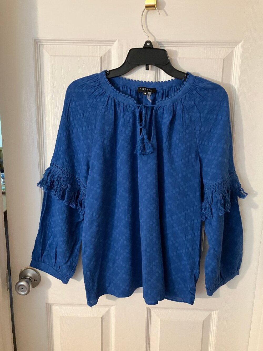 1.STATE Ladies'  Blouson/Top Zen Blue color Size M